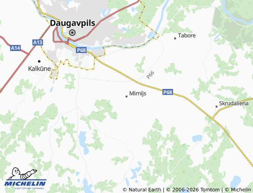 Mapa MICHELIN Mirnijs - ViaMichelin