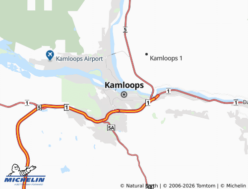 Mapa MICHELIN Kamloops - ViaMichelin