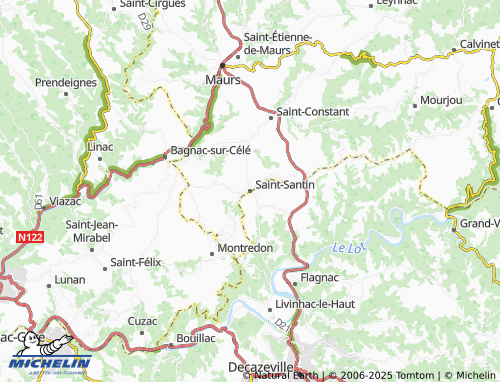 MICHELIN Saint-Santin map - ViaMichelin