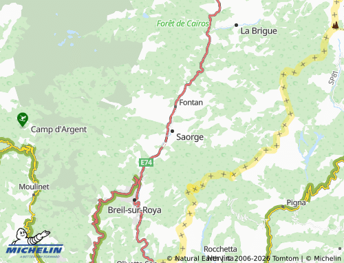 Carte MICHELIN Saorge - ViaMichelin