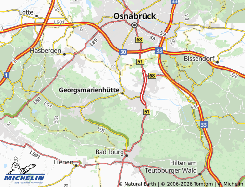MICHELIN Georgsmarienhütte map - ViaMichelin