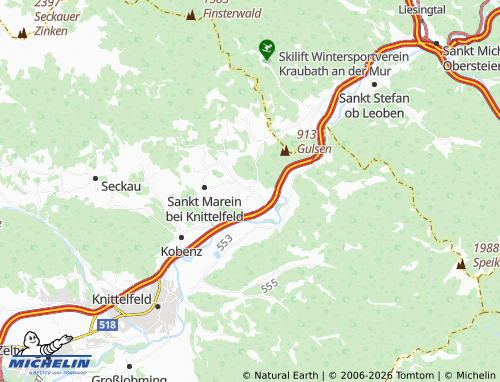 MICHELIN Feistritz bei Knittelfeld map - ViaMichelin