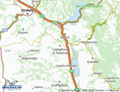 Carte MICHELIN Castiglione in Teverina - ViaMichelin