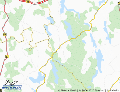 MICHELIN Rybno map - ViaMichelin