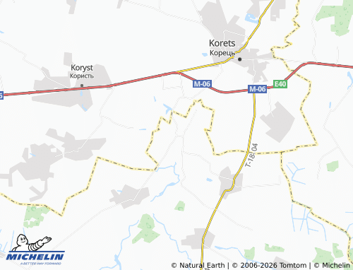 MICHELIN Piddubtsi map - ViaMichelin