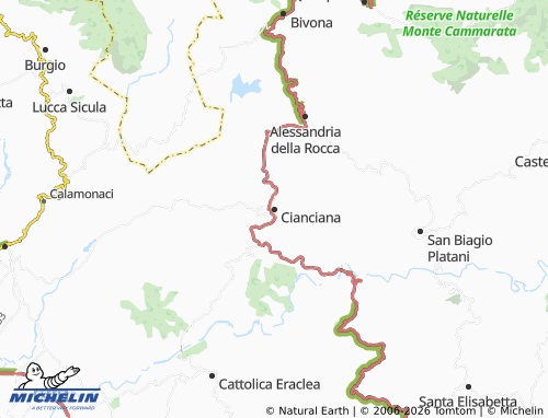 Kaart MICHELIN Cianciana - ViaMichelin