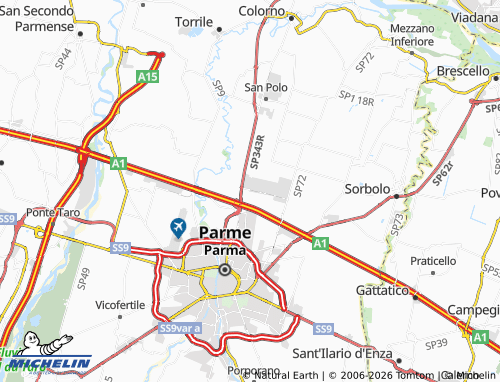 MICHELIN Paradigna map - ViaMichelin