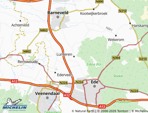 Carte MICHELIN Lunteren - ViaMichelin