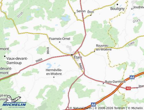 Mappa MICHELIN Étain - ViaMichelin
