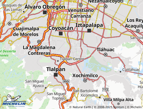 Carte MICHELIN Vergel de Coyoacán - ViaMichelin