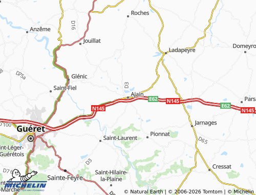 Mapa MICHELIN Ajain - ViaMichelin