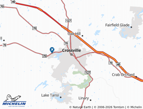 Mapa MICHELIN Crossville - ViaMichelin