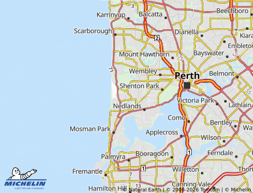 MICHELIN Mount Claremont map - ViaMichelin