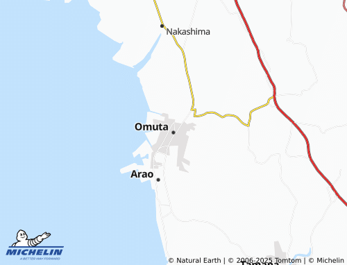 Mappa MICHELIN Omuta - ViaMichelin