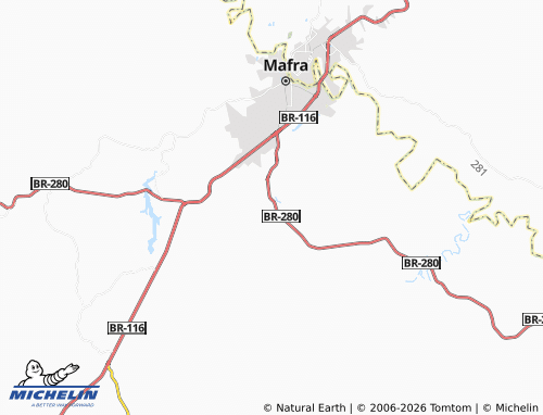 MICHELIN Espigão do Bugre map - ViaMichelin