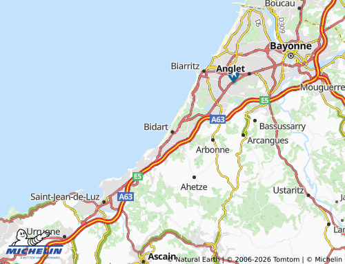 Mappa MICHELIN Bidart - ViaMichelin