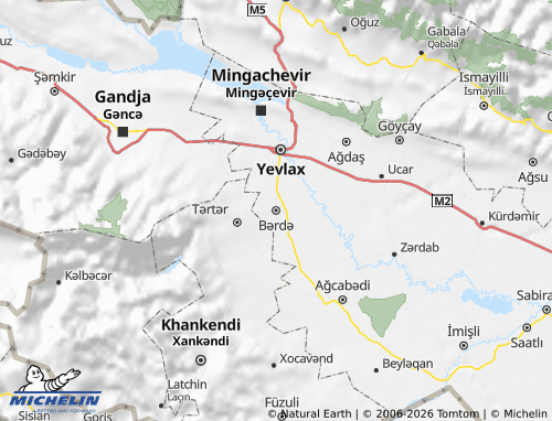 MICHELIN Bərdə map - ViaMichelin