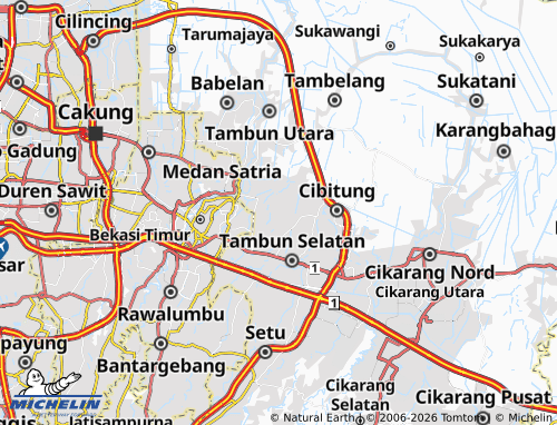 MICHELIN Mangunjaya map - ViaMichelin