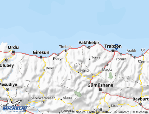 MICHELIN-Landkarte Çanakçı - ViaMichelin