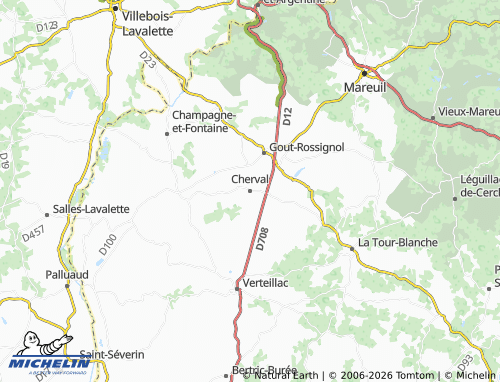 Mapa MICHELIN Cherval - ViaMichelin