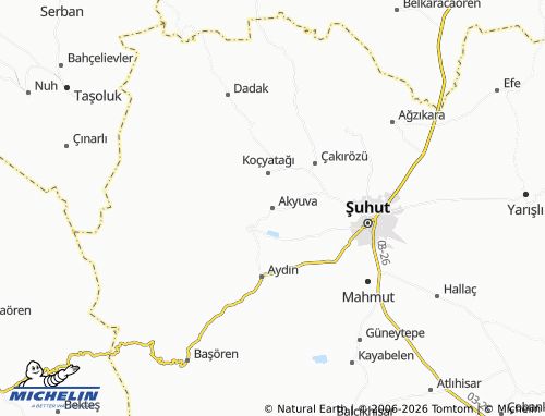 MICHELIN Akyuva map - ViaMichelin