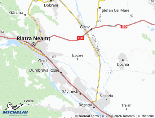 MICHELIN Izvoare map - ViaMichelin