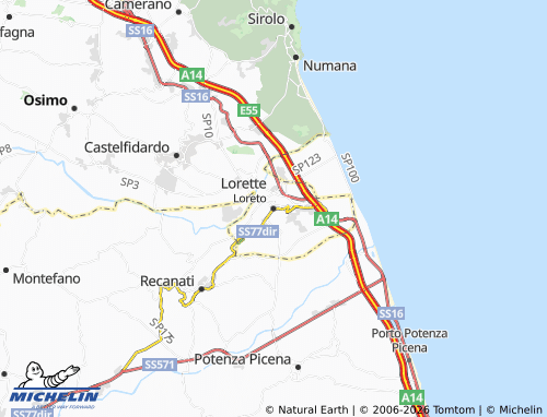 Mapa MICHELIN Loreto - ViaMichelin