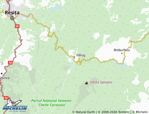 MICHELIN Văliug map - ViaMichelin