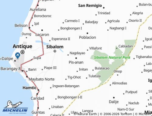 MICHELIN Pis-anan map - ViaMichelin