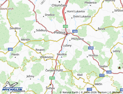 Mapa MICHELIN Lužany - ViaMichelin