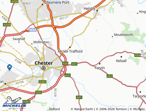 Mappa MICHELIN Guilden Sutton - ViaMichelin