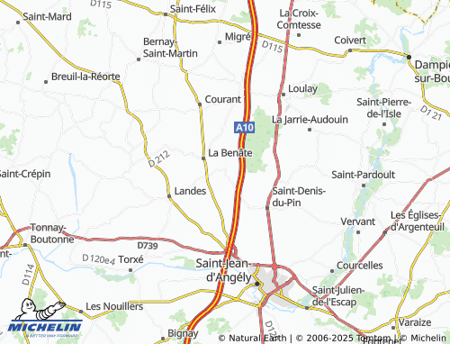 MICHELIN Puymoreau map - ViaMichelin