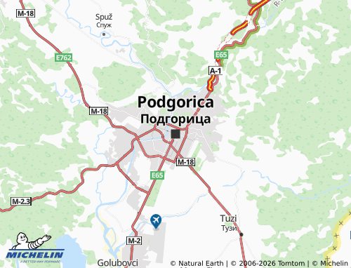 Mapa MICHELIN Podgorica - ViaMichelin