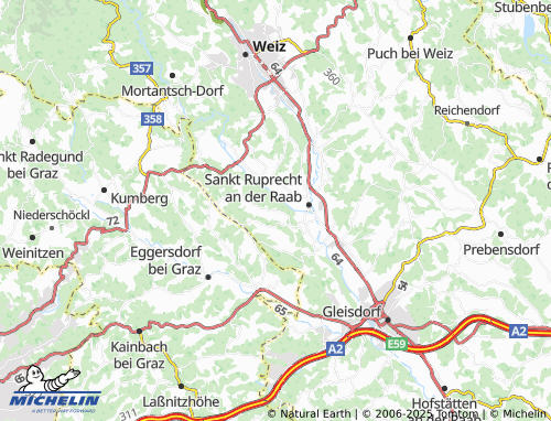 MICHELIN Dörfl an der Raab map - ViaMichelin