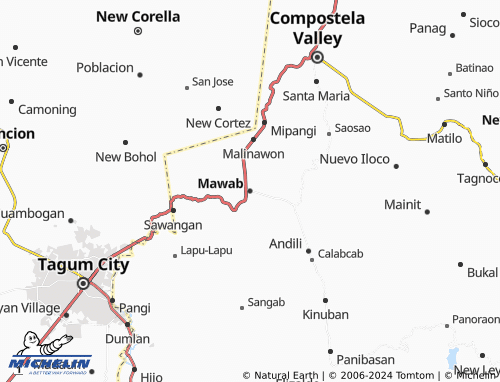 MICHELIN Mawab map - ViaMichelin