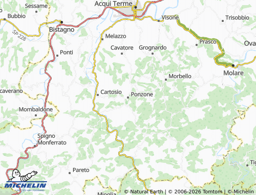 Mapa MICHELIN Ponzone - ViaMichelin