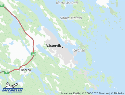 MICHELIN Vastervik map - ViaMichelin