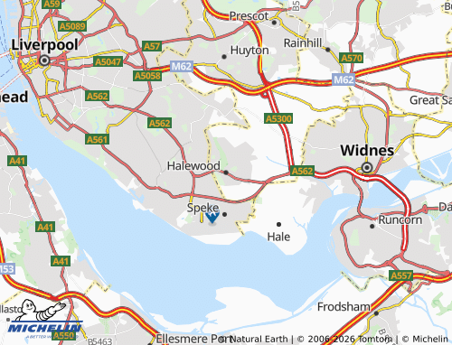 Carte MICHELIN Halewood - ViaMichelin