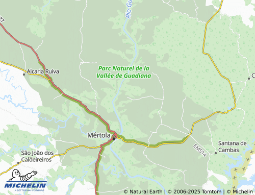 MICHELIN Corte Pequena de Mértola map - ViaMichelin