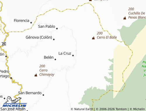 Mappa MICHELIN La Cruz - ViaMichelin
