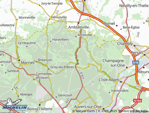 MICHELIN Menouville map - ViaMichelin