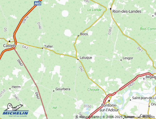 MICHELIN Laluque map - ViaMichelin