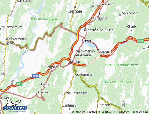 Kaart MICHELIN Saint-Martin-du-Fresne - ViaMichelin