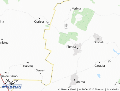 MICHELIN Castrele Traiane map - ViaMichelin