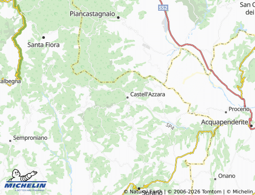 MICHELIN Castell'Azzara map - ViaMichelin