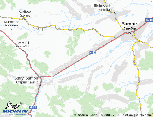Mapa MICHELIN Torchynovychi - ViaMichelin