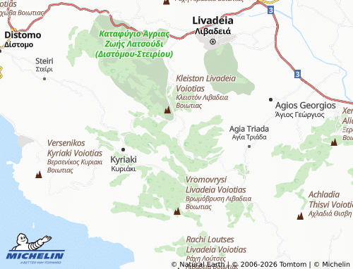 MICHELIN Elikonas map - ViaMichelin