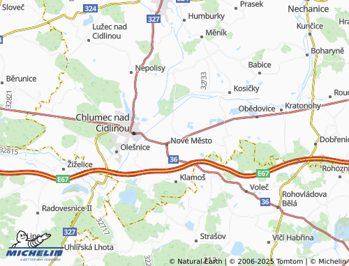 Mapa MICHELIN Písek - ViaMichelin