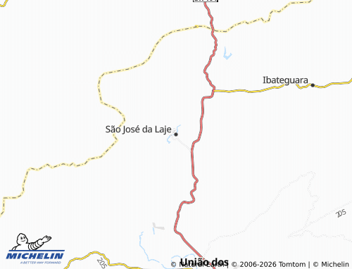 Mappa MICHELIN São José da Laje - ViaMichelin