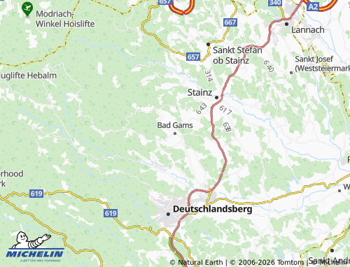 MICHELIN Bad Gams map - ViaMichelin